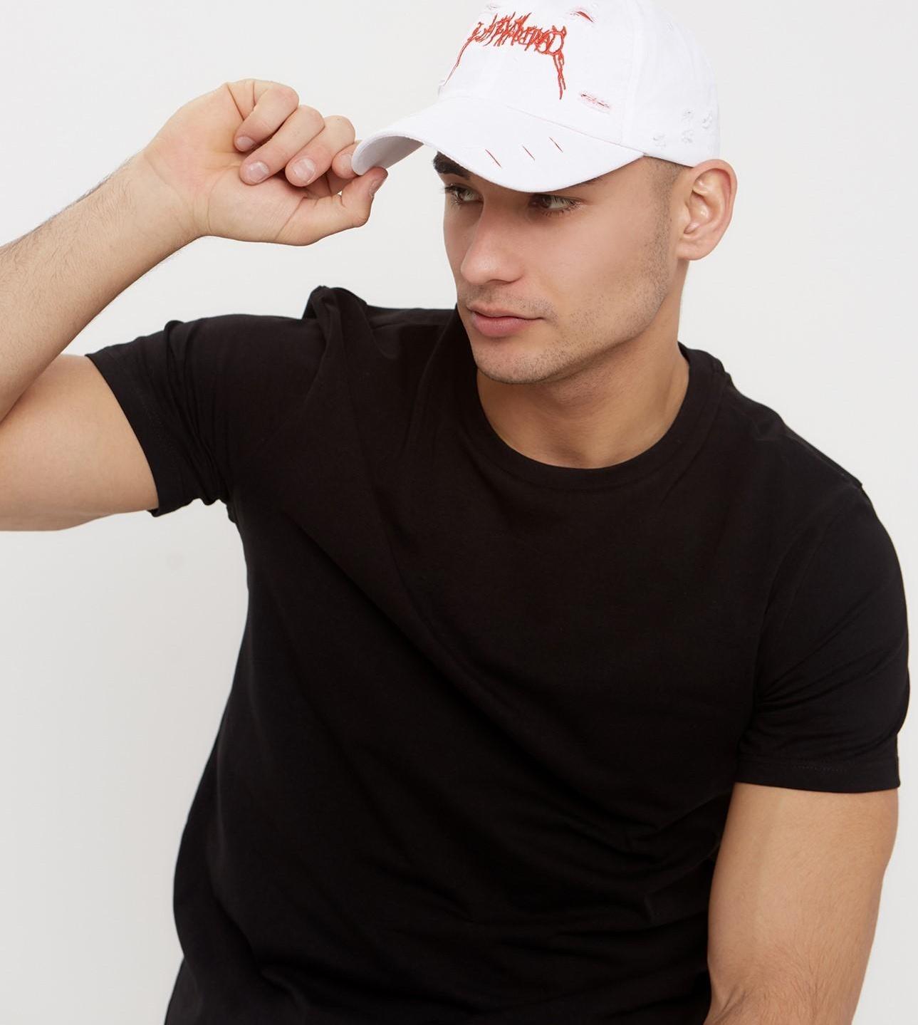 Бейсболка с порезами MINAKU цвет белый, р-р 58