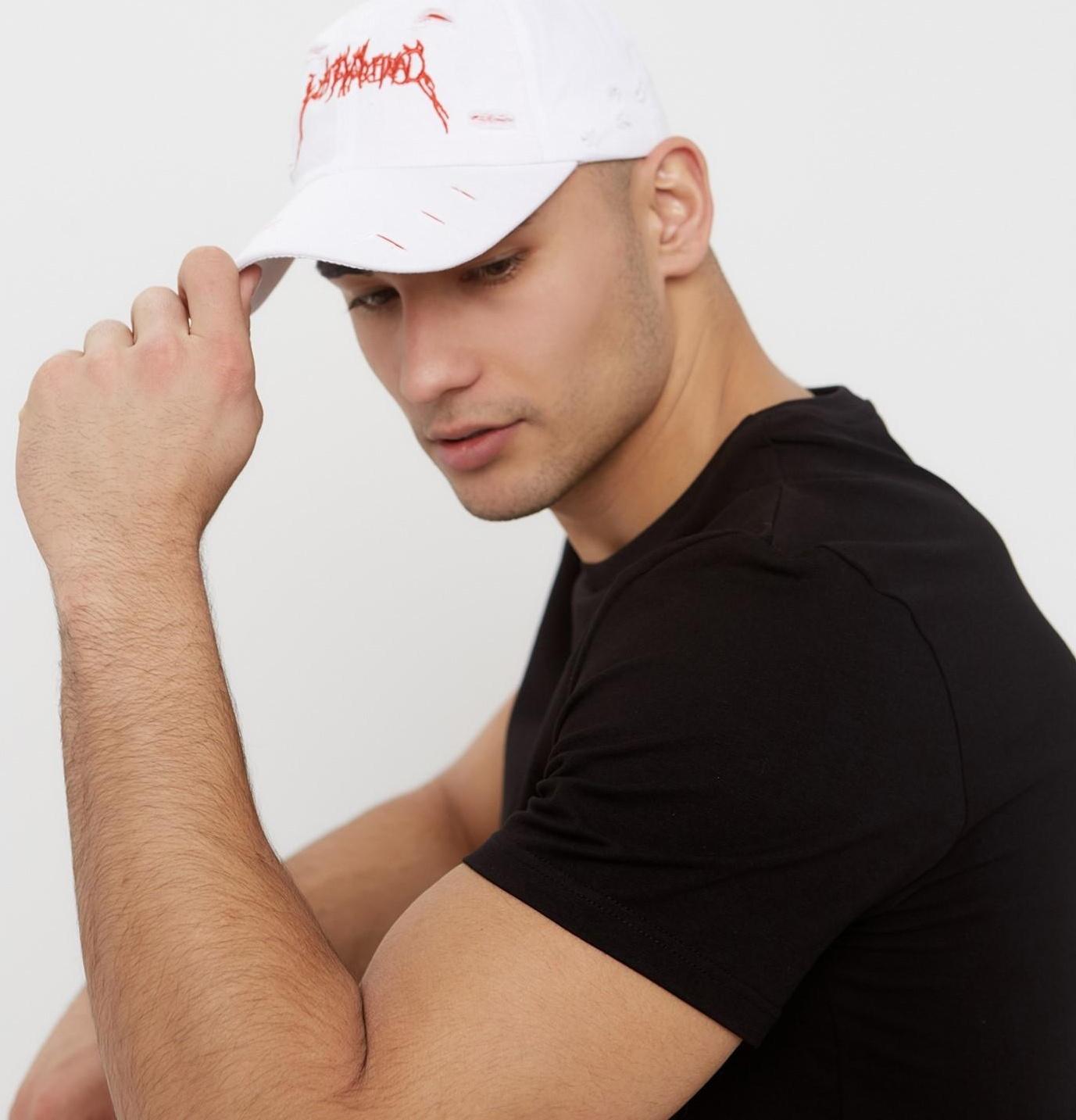 Бейсболка с порезами MINAKU цвет белый, р-р 58