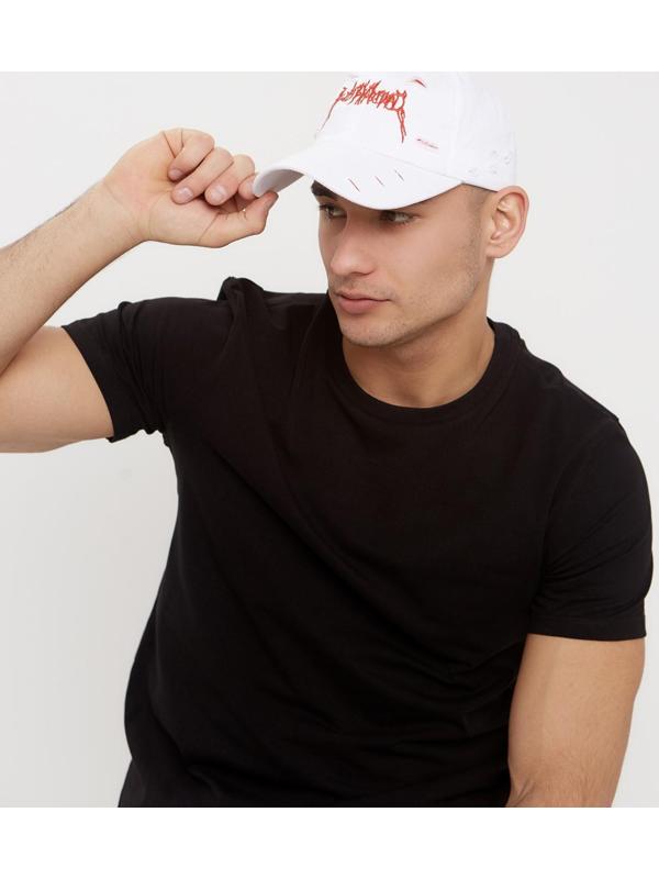 Бейсболка с порезами MINAKU цвет белый, р-р 58