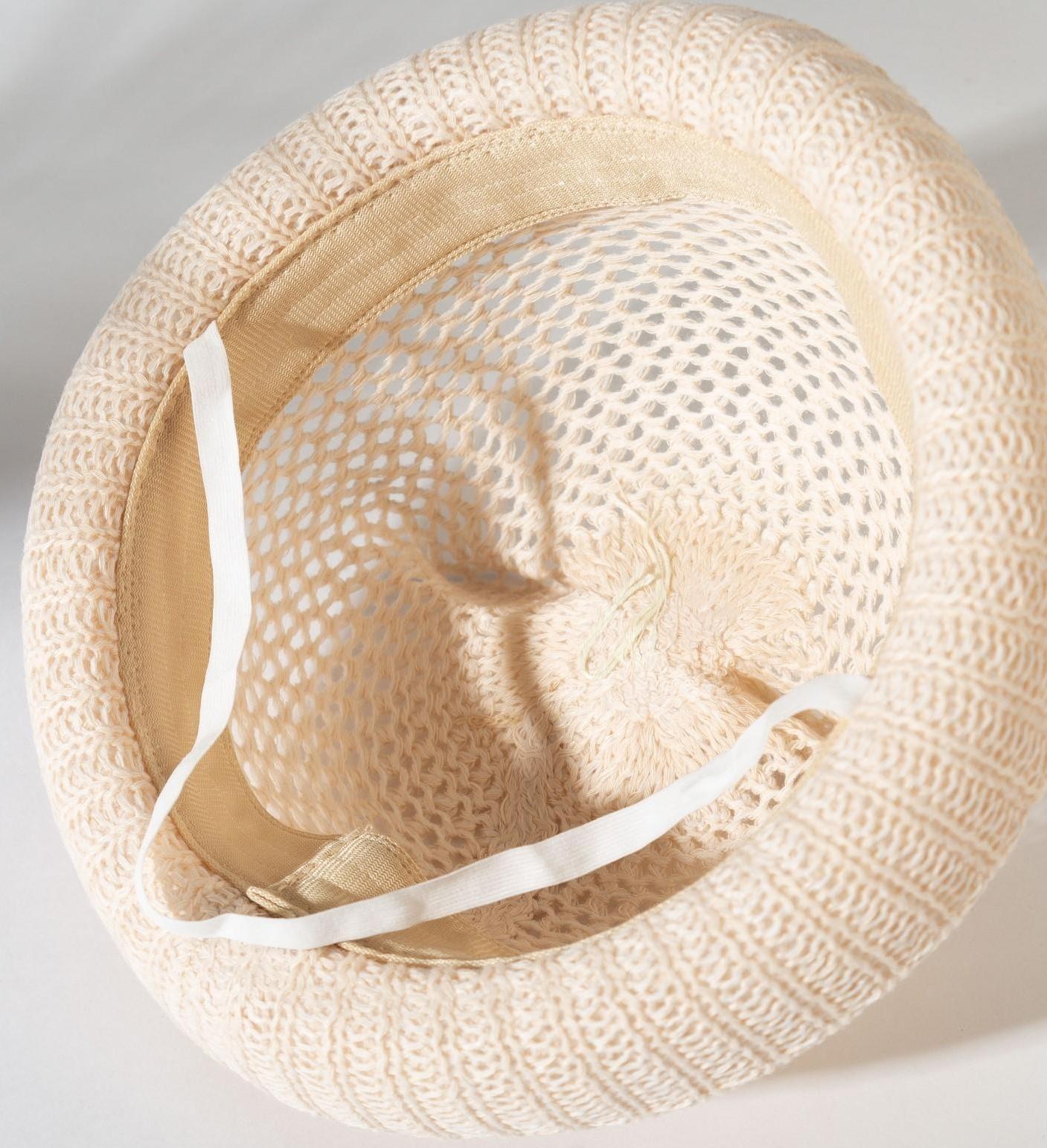 Шляпа для девочки MINAKU с ушками, цвет молочный, р-р 48