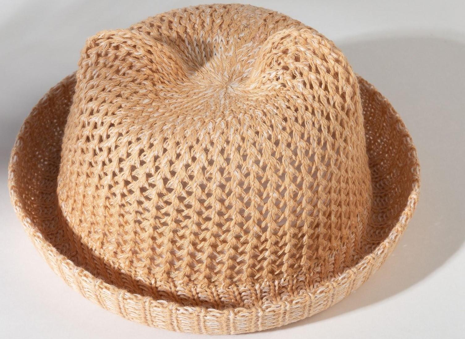 Шляпа для девочки MINAKU с ушками, цвет бежевый, р-р 48