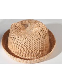 Шляпа для девочки MINAKU с ушками, цвет бежевый, р-р 48