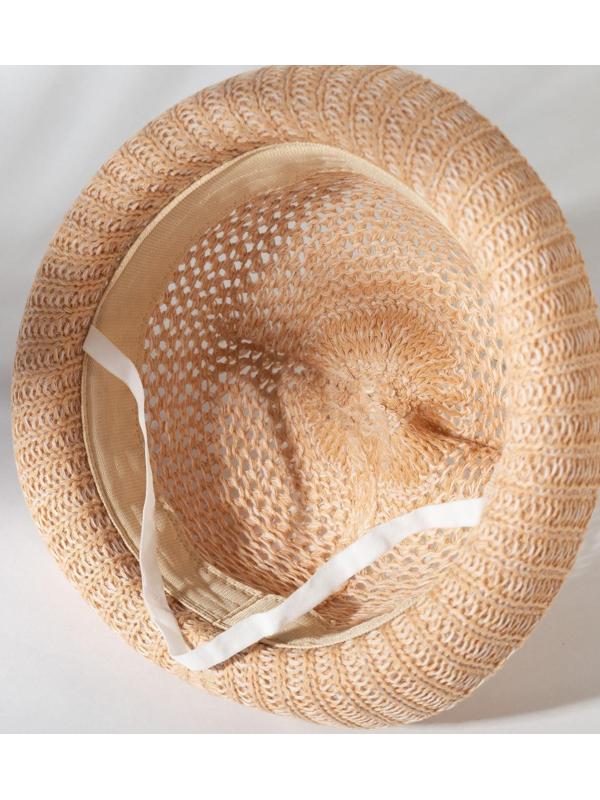 Шляпа для девочки MINAKU с ушками, цвет бежевый, р-р 48