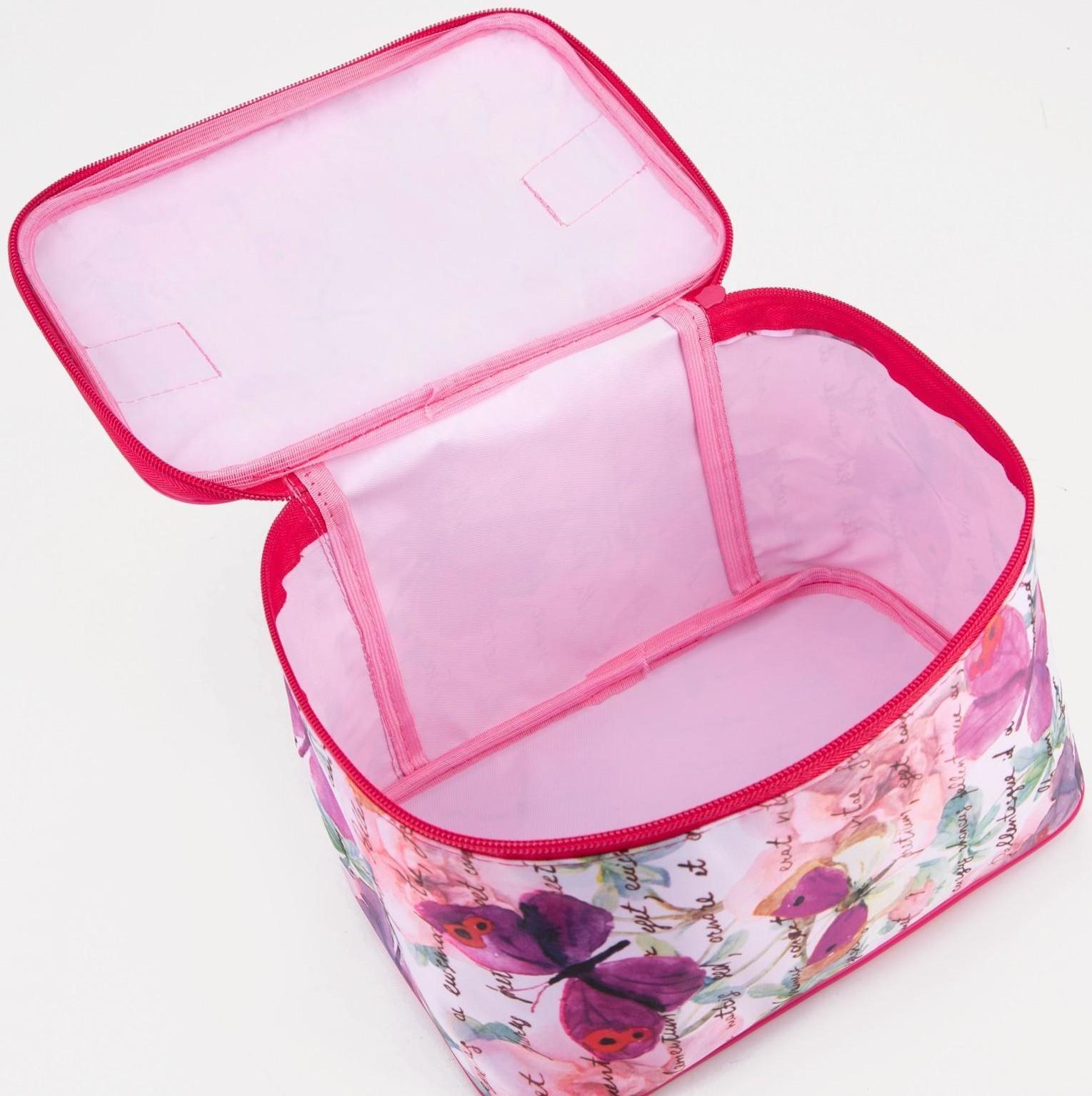 Косметичка на молнии, цвет розовый