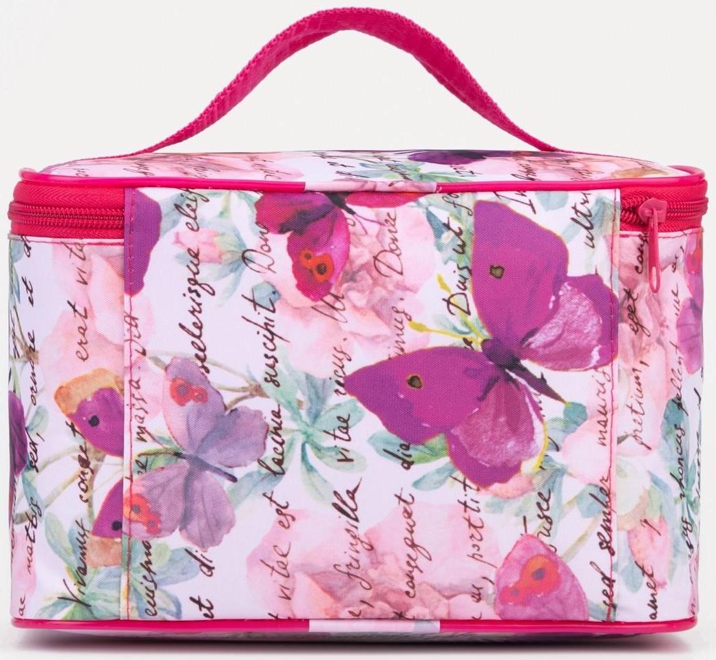 Косметичка на молнии, цвет розовый