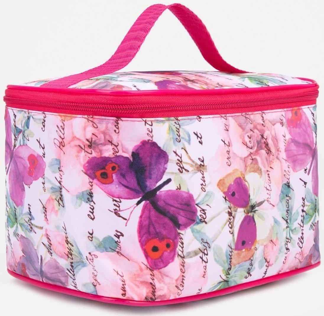 Косметичка на молнии, цвет розовый