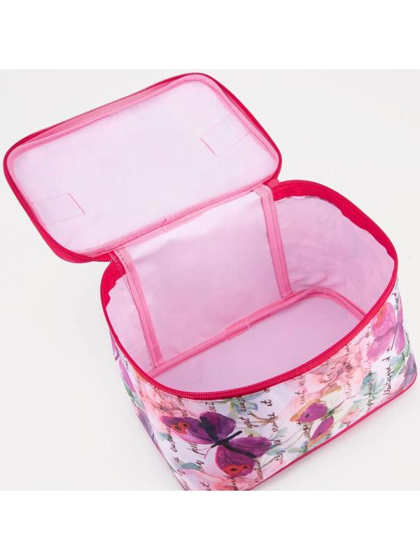 Косметичка на молнии, цвет розовый