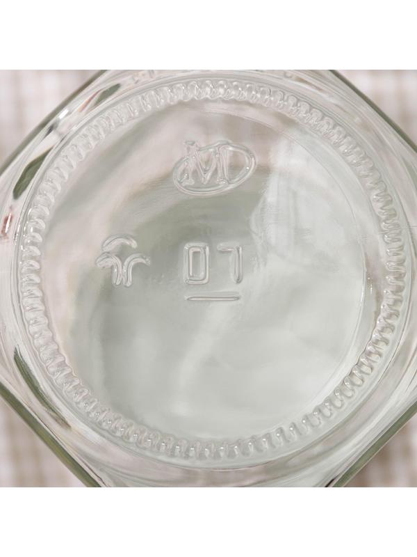 Набор банок стеклянных с крышкой «Квадро», 6 шт, 650 мл, ТО-82 мм