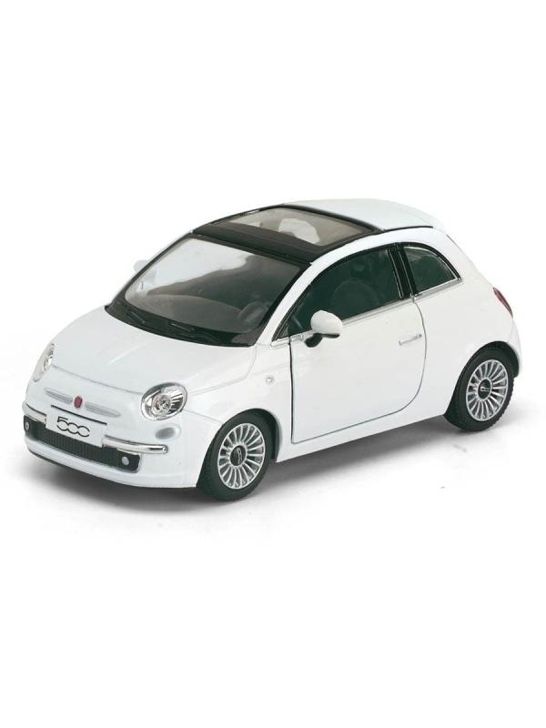 Металлическая машинка Kinsmart 1:28 «2007 Fiat 500» KT5345D, инерционная / Белый