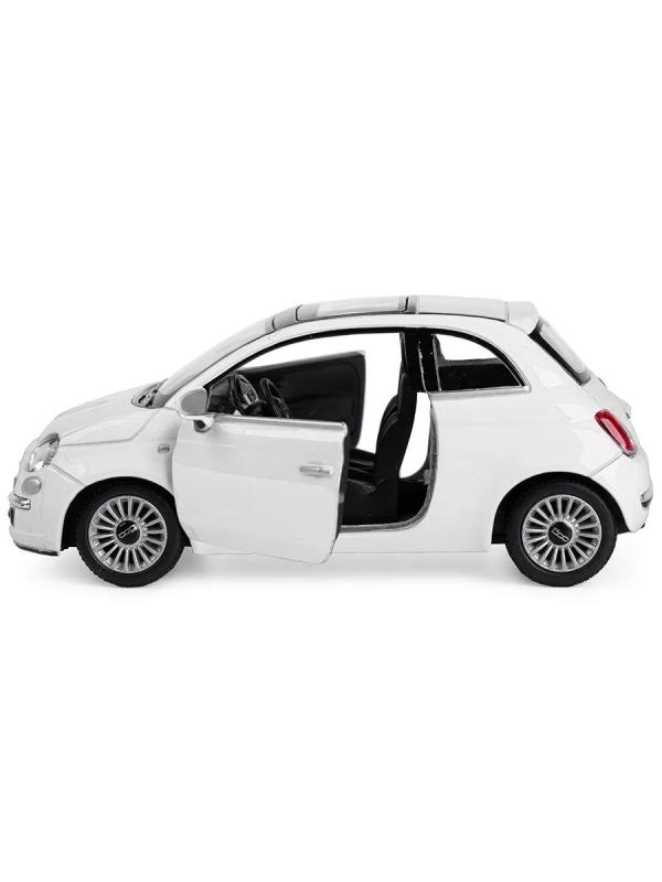 Металлическая машинка Kinsmart 1:28 «2007 Fiat 500» KT5345D, инерционная / Белый