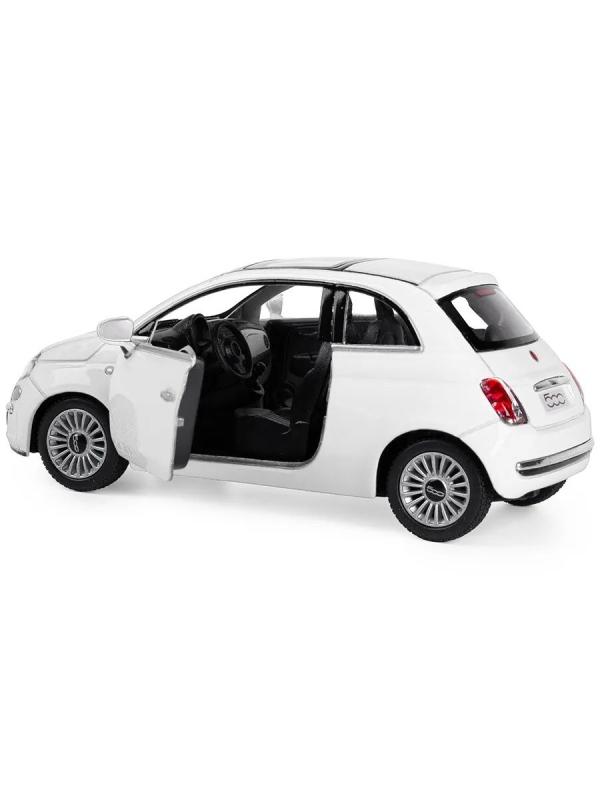 Металлическая машинка Kinsmart 1:28 «2007 Fiat 500» KT5345D, инерционная / Белый