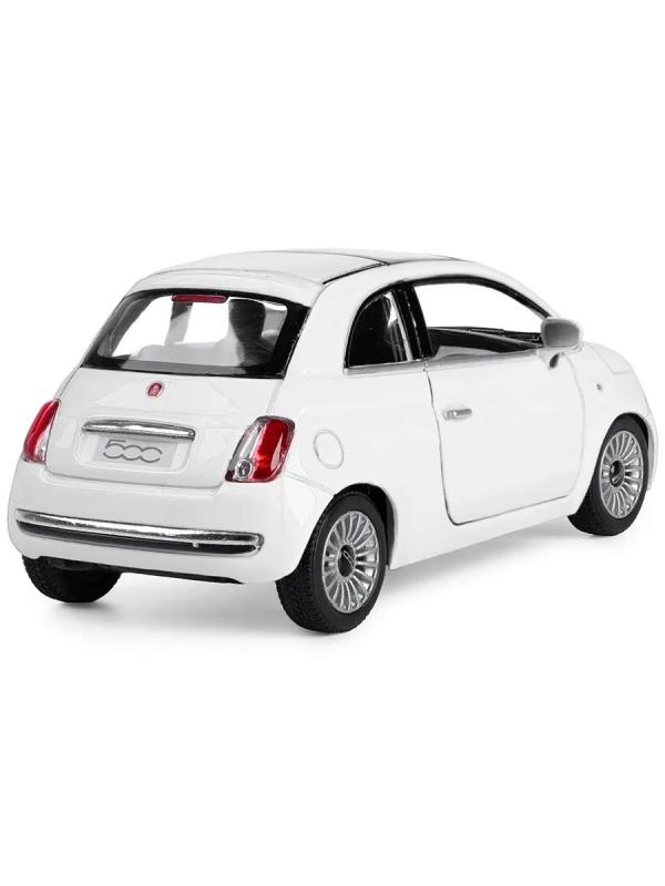 Металлическая машинка Kinsmart 1:28 «2007 Fiat 500» KT5345D, инерционная / Белый