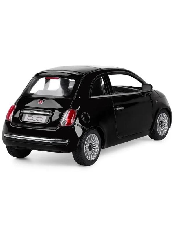 Металлическая машинка Kinsmart 1:28 «2007 Fiat 500» KT5345D, инерционная / Черный