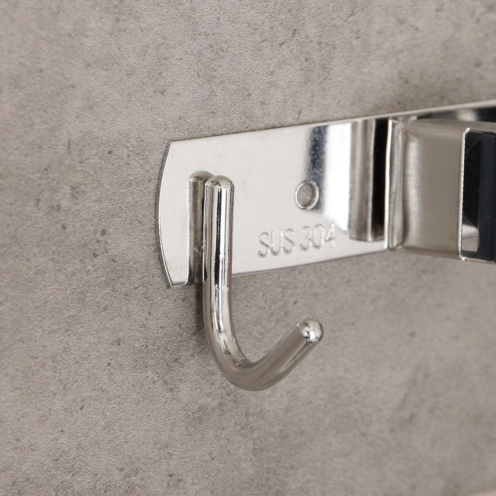 Держатель для швабры, с крючками, металлический