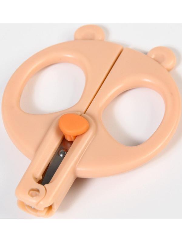 Детские маникюрные ножницы «Панда», цвет розовый