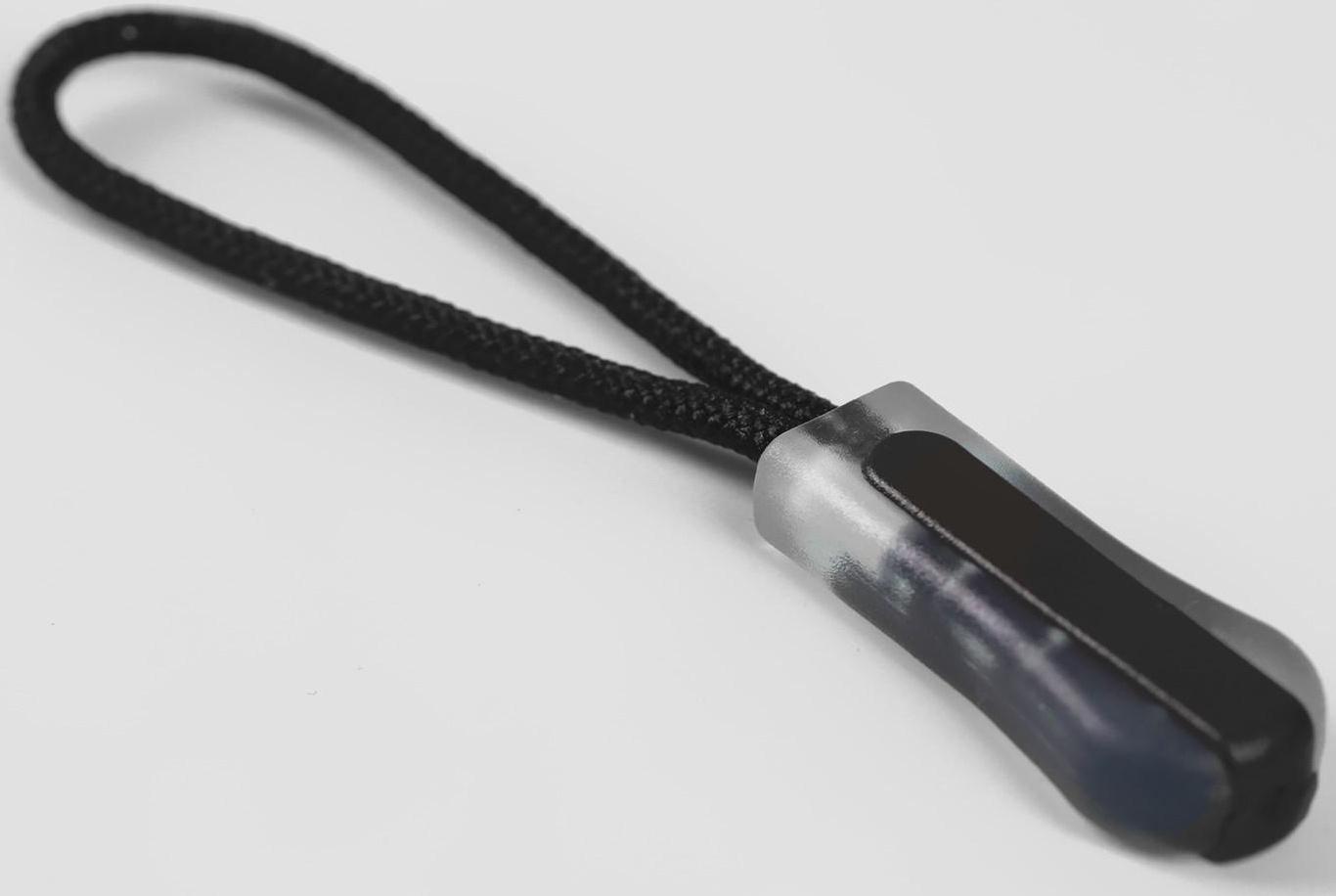 Пуллер для молнии, 2,5 см, 6 × 1 см, 10 шт, цвет чёрный