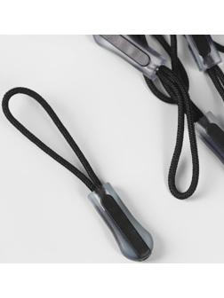 Пуллер для молнии, 2,5 см, 6 × 1 см, 10 шт, цвет чёрный