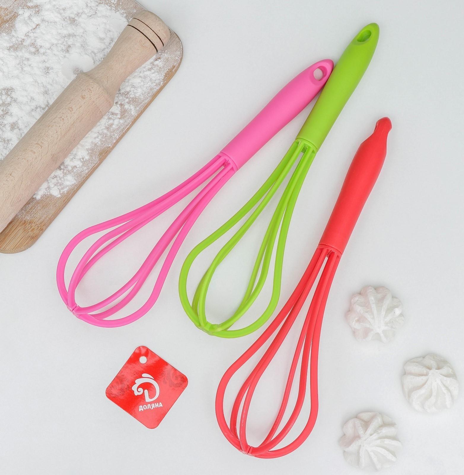 Венчик кулинарный Доляна «Радуга», цвет МИКС