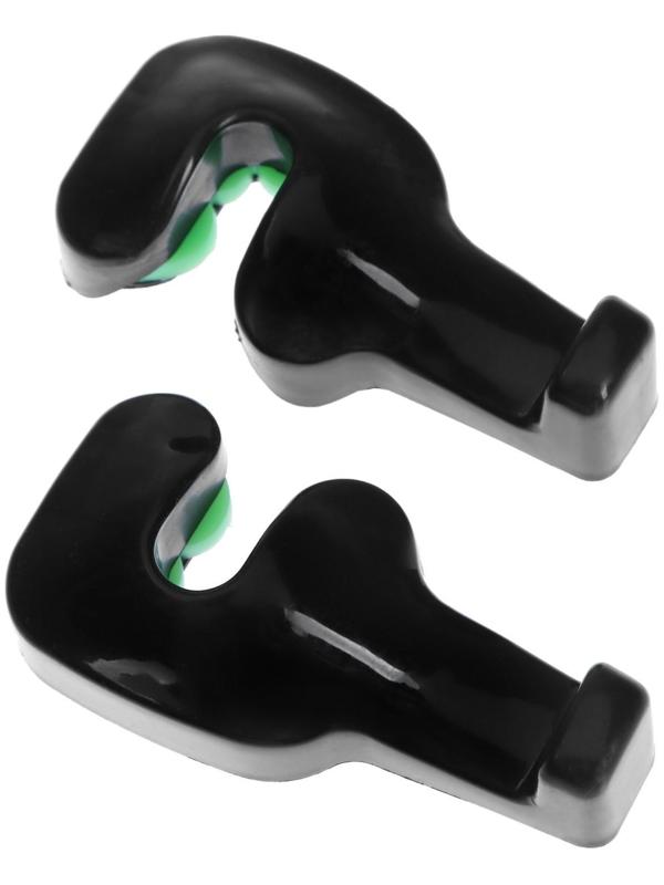 Крючок на подголовник, набор 2 шт, чёрный