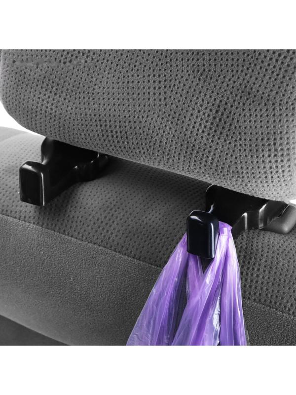 Крючок на подголовник, набор 2 шт, чёрный