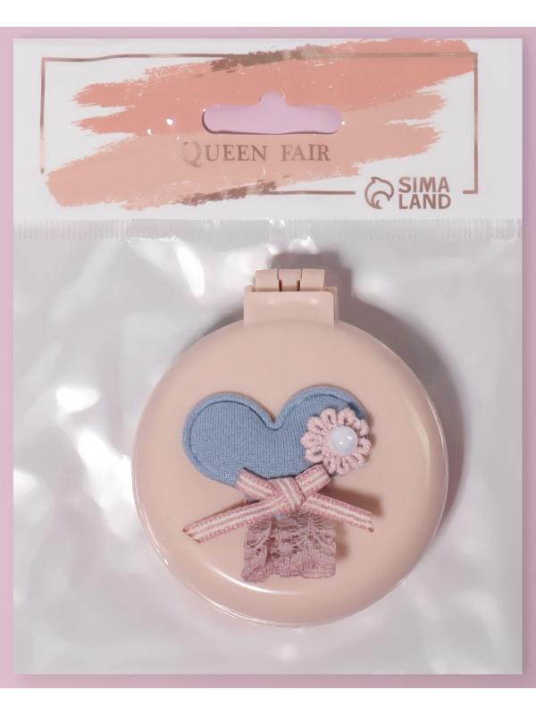 Расчёска массажная, складная, с зеркалом, d = 7,5 см, рисунок МИКС