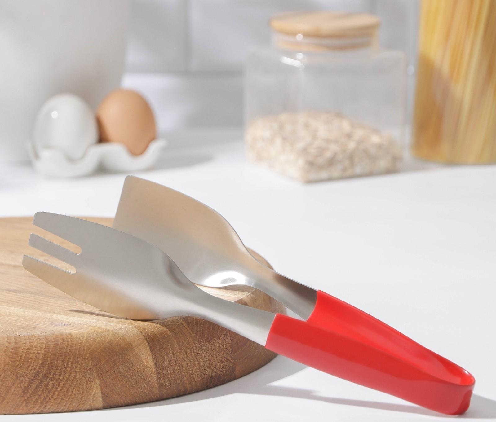 Щипцы «Форди», 25 см, нержавеющая сталь, цвет МИКС