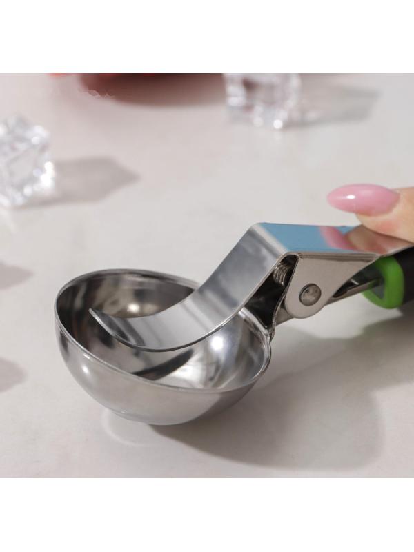 Ложка для мороженого Доляна Lime, 20×5,3 см, цвет чёрно-зелёный