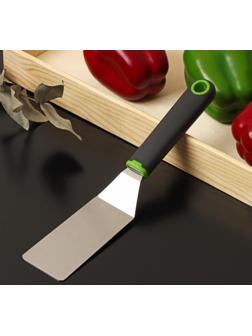 Лопатка для пиццы Доляна Lime, 25×5 см, цвет чёрно-зелёный