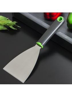 Лопатка-скребок Доляна Lime, 23,5×8 см, цвет чёрно-зелёный