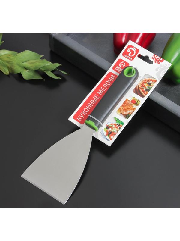 Лопатка-скребок Доляна Lime, 23,5×8 см, цвет чёрно-зелёный