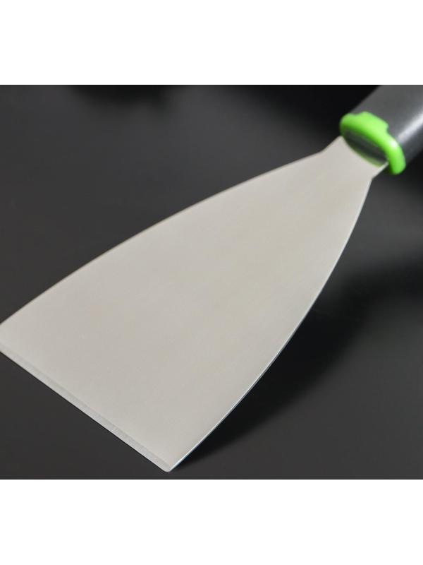 Лопатка-скребок Доляна Lime, 23,5×8 см, цвет чёрно-зелёный