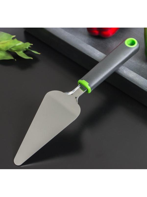 Лопатка кухонная Доляна Lime, 27×6 см, цвет чёрно-зелёный