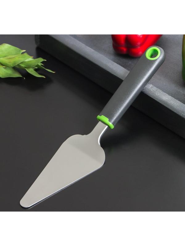 Лопатка кухонная Доляна Lime, 27×6 см, цвет чёрно-зелёный