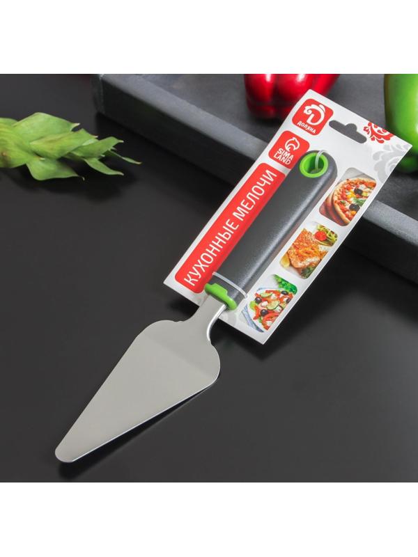 Лопатка кухонная Доляна Lime, 27×6 см, цвет чёрно-зелёный