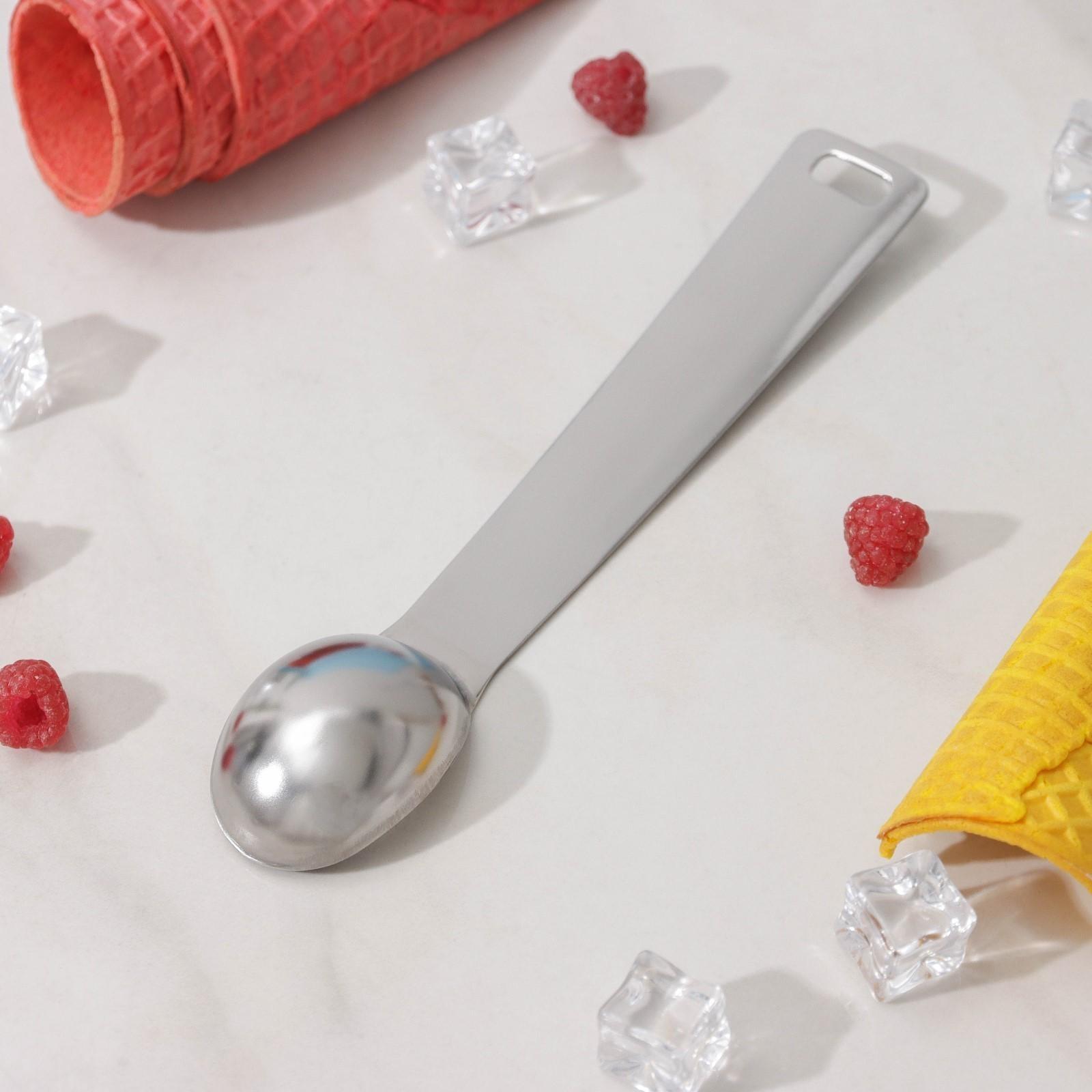 Ложка для мороженого Доляна Zero, нержавеющая сталь, цвет хромированный