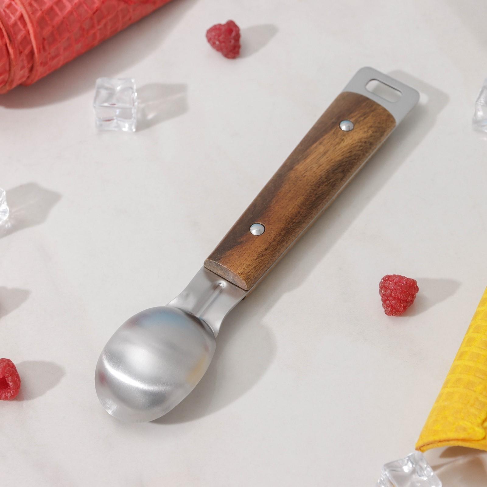 Ложка для мороженого Доляна «Дровосек», нержавеющая сталь, цвет хромированный