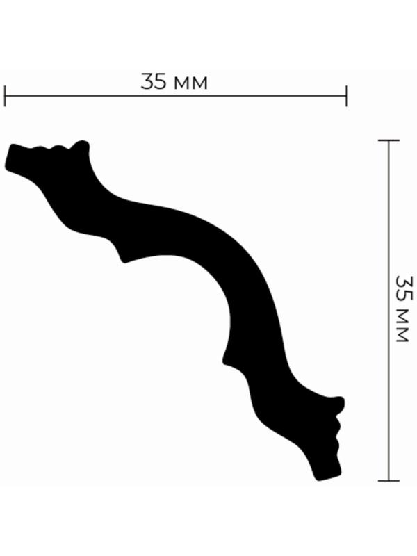 Плинтус потолочный T-45 35х35х2000мм