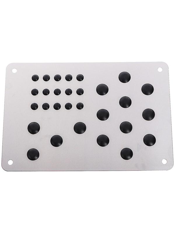 Накладка-подпятник для автоковрика, 22×15, металлическая с креплением