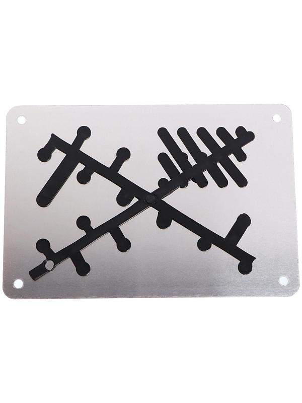 Накладка-подпятник для автоковрика, 22×15, металлическая с креплением