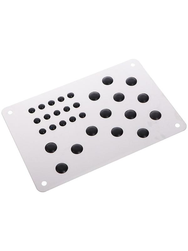 Накладка-подпятник для автоковрика, 22×15, металлическая с креплением