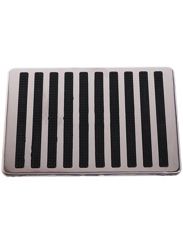 Накладка-подпятник для автоковрика, 24×16, металлическая с креплением