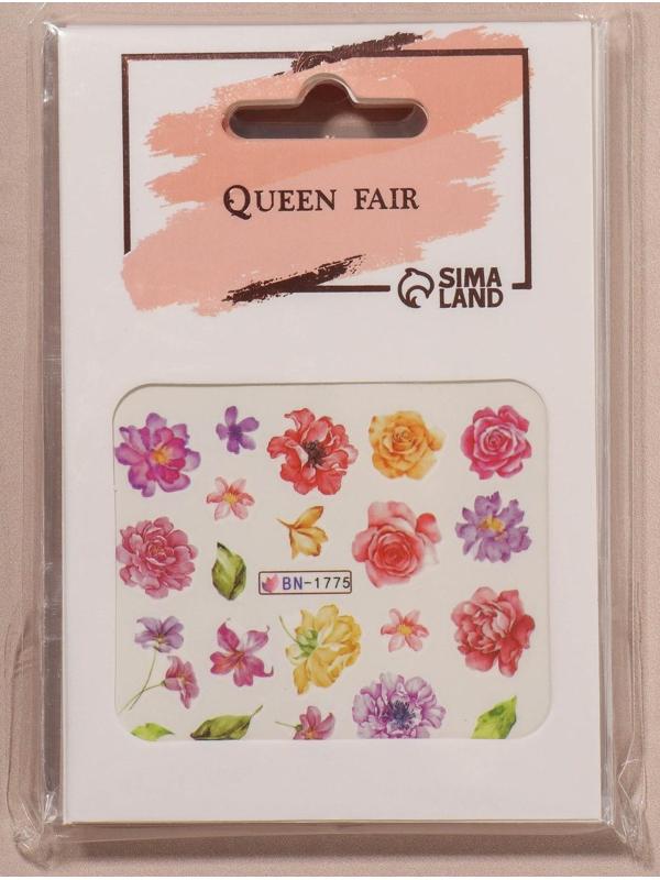 Слайдер-дизайн для ногтей «Пионы», фасовка 6 шт