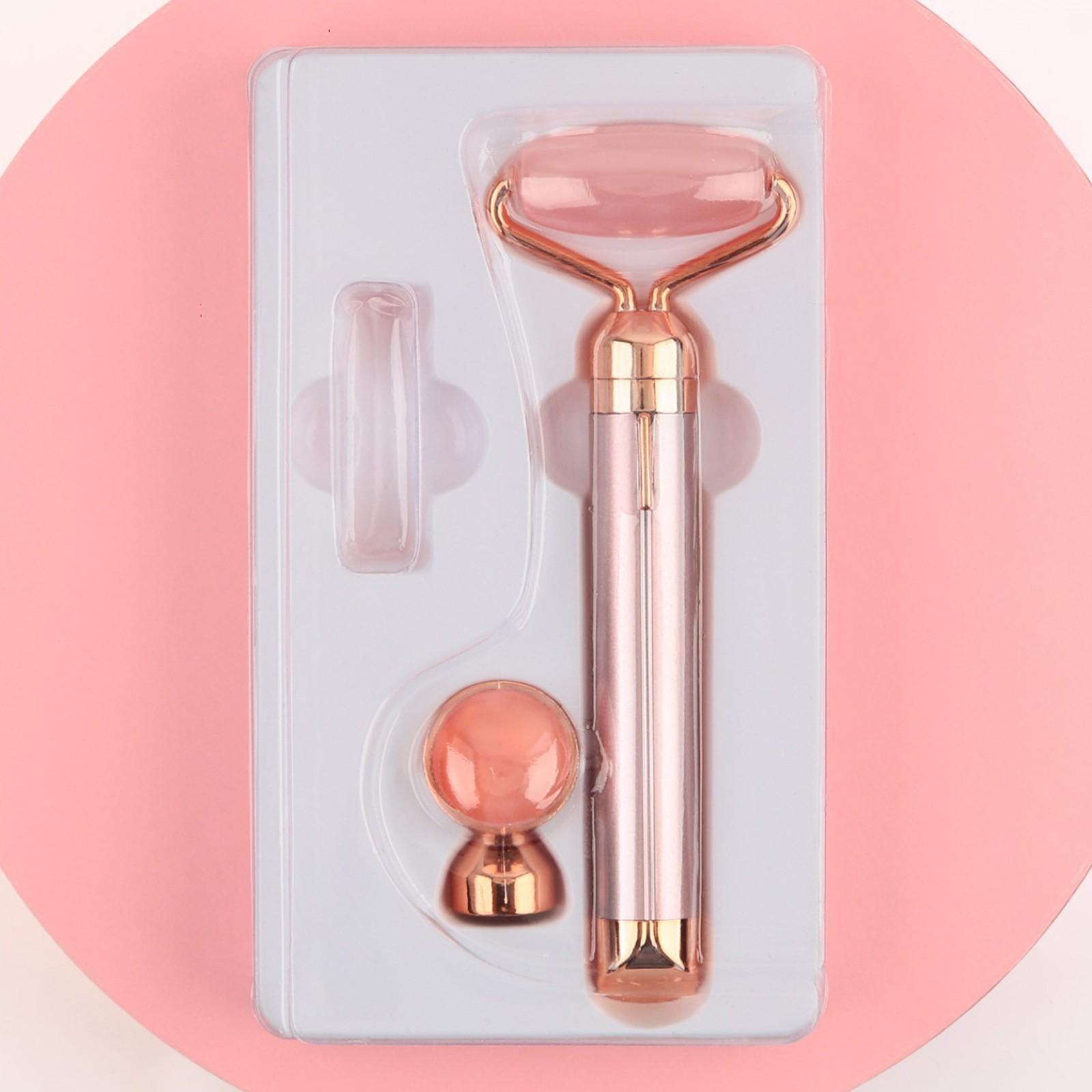 Электрический массажер для лица со сменной насадкой 