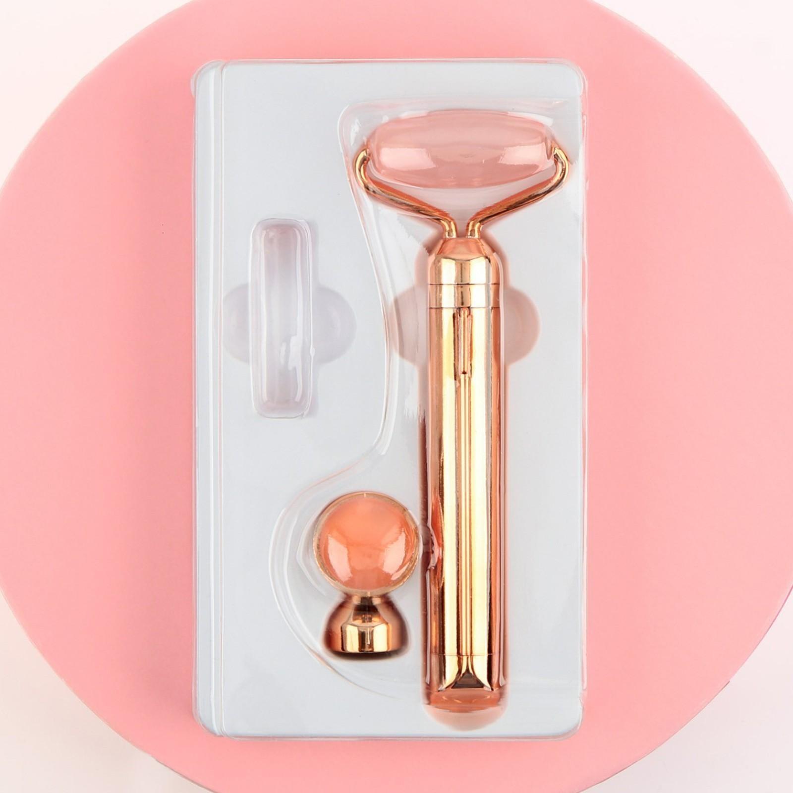 Электрический массажер для лица со сменной насадкой 