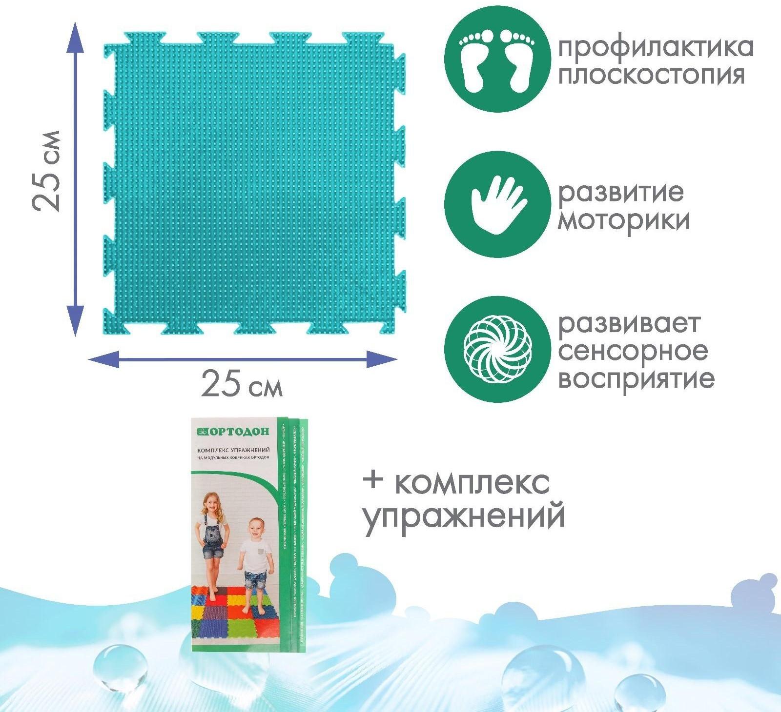 Модульный массажный коврик ОРТОДОН, набор «Чистюля», антибактериальный