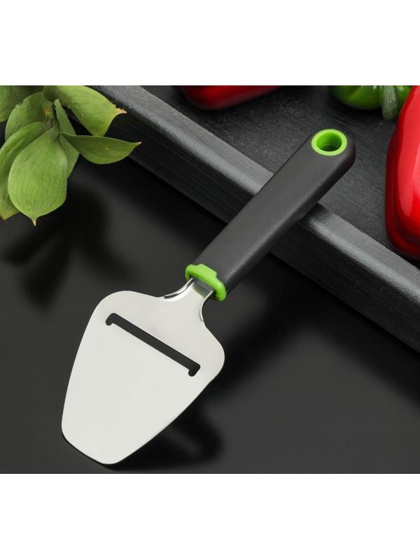 Нож для сыра Доляна Lime, 22×7,5 см, цвет чёрно-зелёный