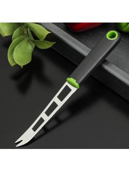 Нож для сыра Доляна Lime, 25×2,3 см, цвет чёрно-зелёный