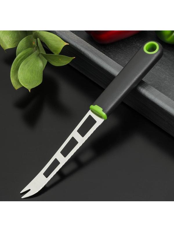 Нож для сыра Доляна Lime, 25×2,3 см, цвет чёрно-зелёный