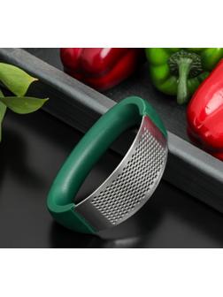 Пресс для чеснока Доляна «Эсмиральда», нержавеющая сталь, цвет зелёный