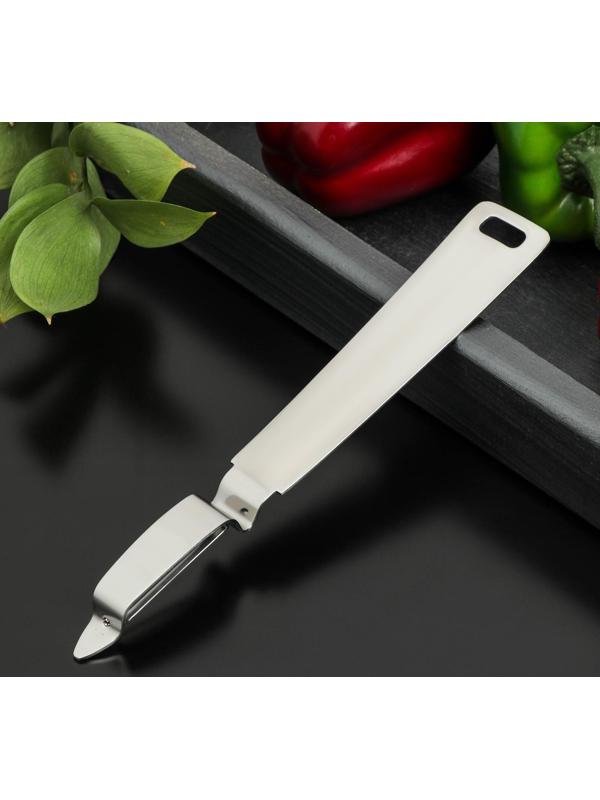 Овощечистка вертикальная Доляна Zero, нержавеющая сталь, цвет хромированный